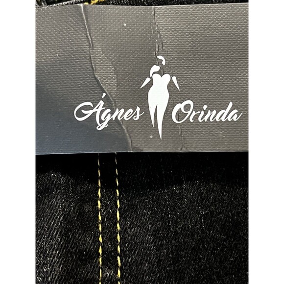 Agnes Orinda Womens Plus Size Jeans 1X Tapered Denim Color Blue - Picture 7 of 12